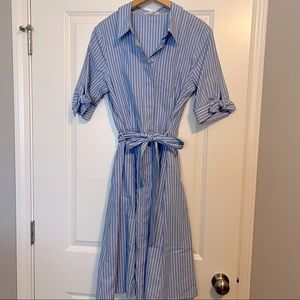 Calvin Klein Pinstripe Dress